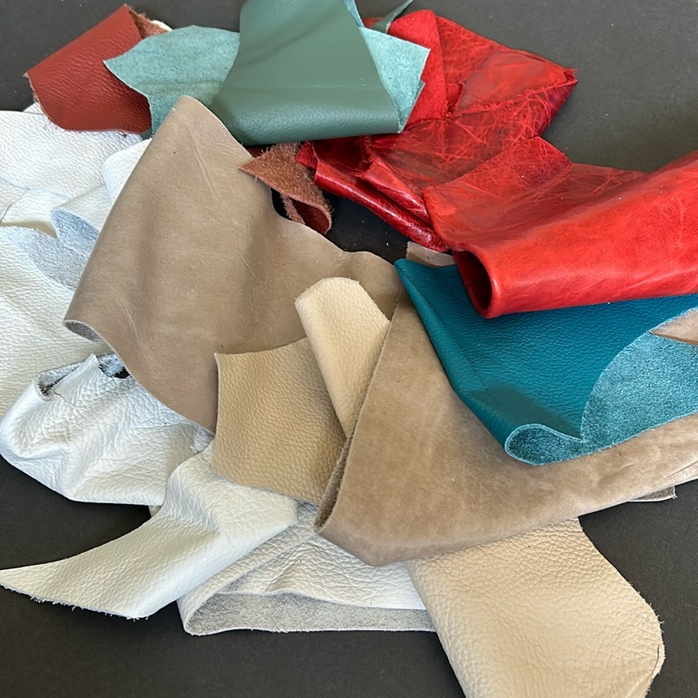 # 13 - Leather remnants pieces perfect for crafting